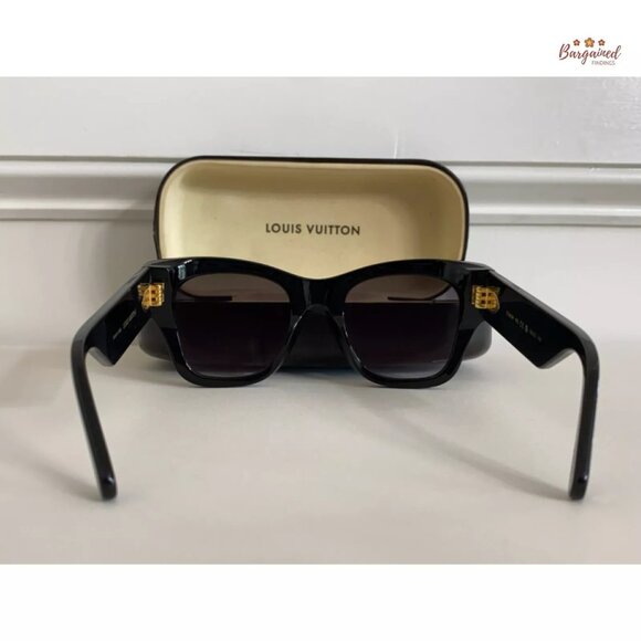 Authentic LOUIS VUITTON Black Acetate 2021 Rendez-Vous Square Sunglasses Z1562W - Picture 3 of 14